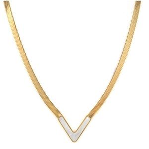 Elegant Gold V-Shaped Necklace